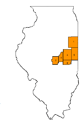 Color Map of Illinois
