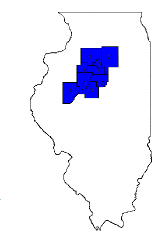 Color Map of Illinois